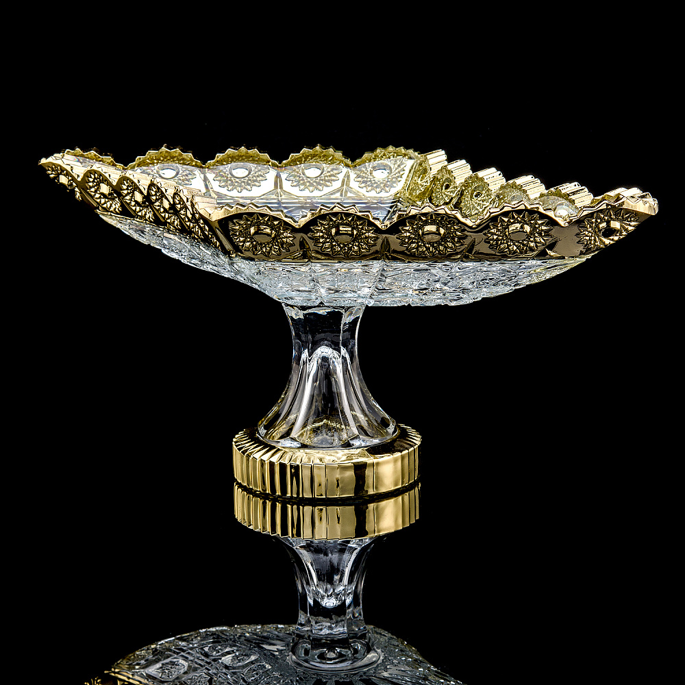 Ваза для фруктов с позолотой - интернет магазин Русь Велика я фото 4