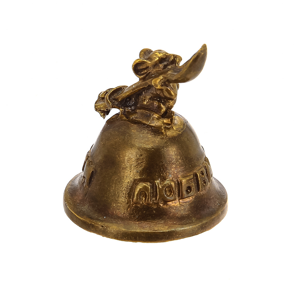 Бронзовый колокольчик «Мышь с ложкой» - интернет магазин Русь Велика я фото 2