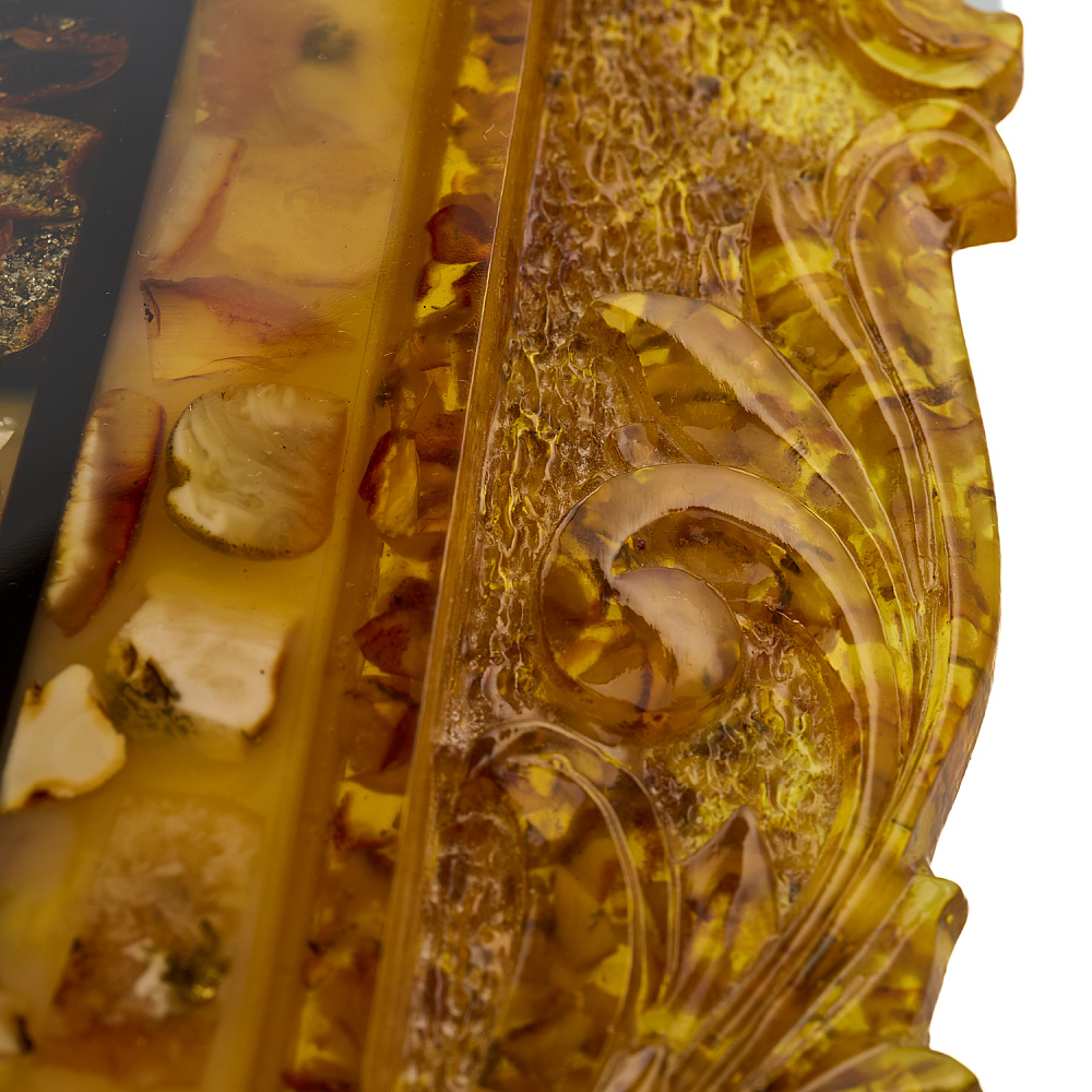 Шахматная доска из янтаря «Узоры» 50х50 см - интернет магазин Русь Велика я фото 4