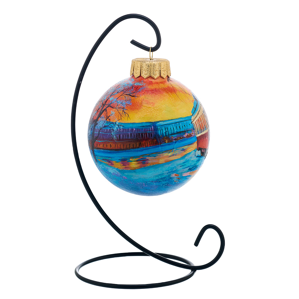 Елочный шар с ручной росписью «Трамвай» - интернет магазин Русь Велика я фото 2