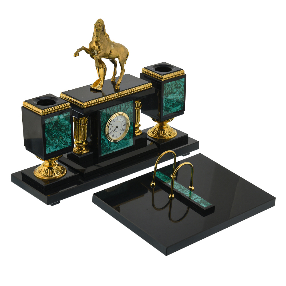 Настольный набор из натурального камня «Конь с попоной» - интернет магазин Русь Велика я фото 2