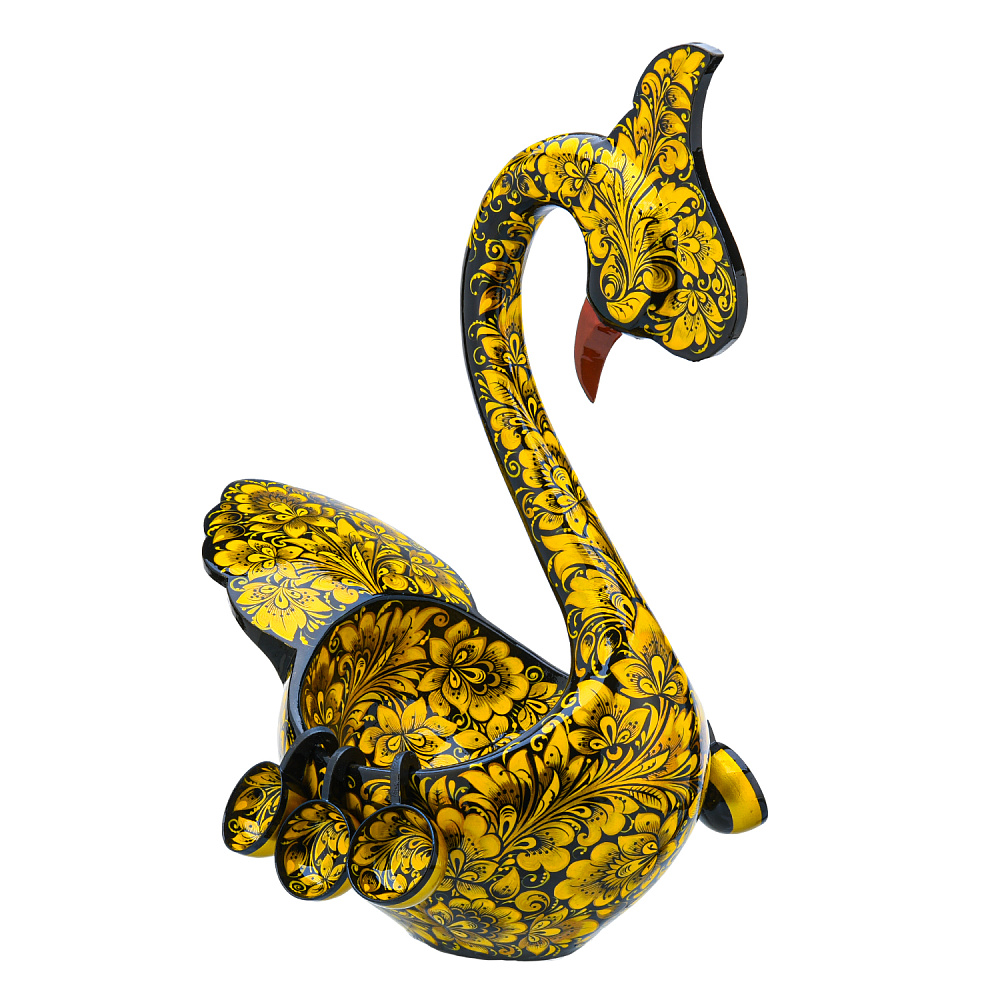 Братина с ковшиками «Лебедь». Хохлома - интернет магазин Русь Велика я 