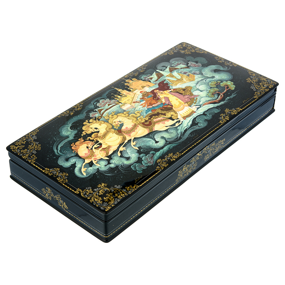 Шкатулка с художественной росписью «Тройка» - интернет магазин Русь Велика я фото 1