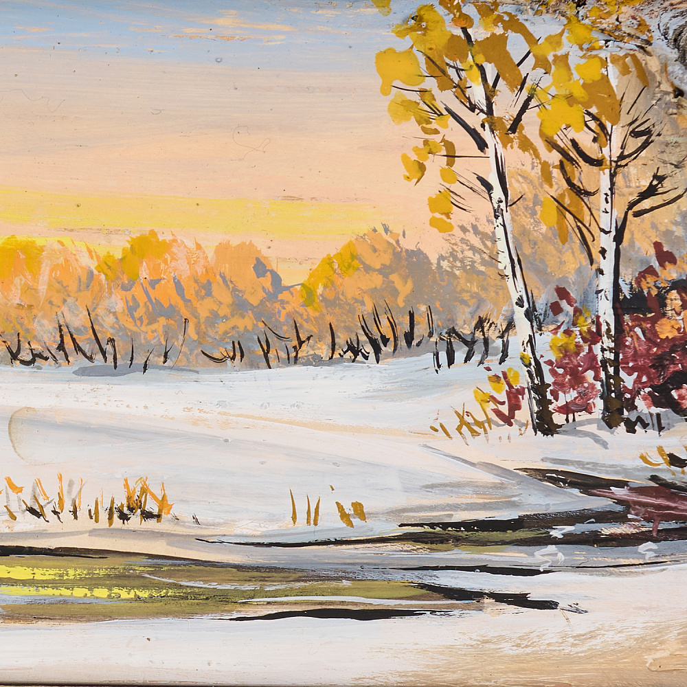 Картина на бересте «Яркий ноябрь» 9,5х23,5 см - интернет магазин Русь Велика я фото 1