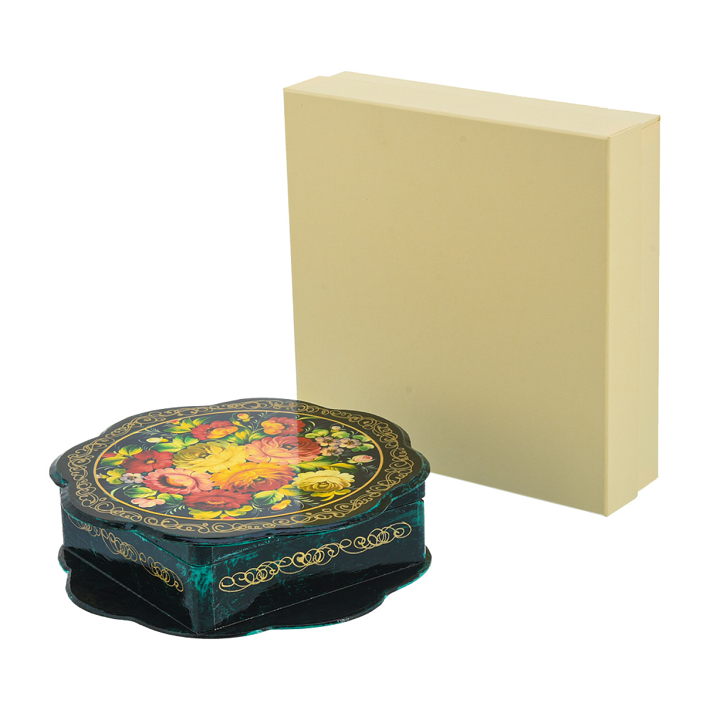 Шкатулка с подаркочным шерстяным платком внутри «Цветы» - интернет магазин Русь Велика я фото 7