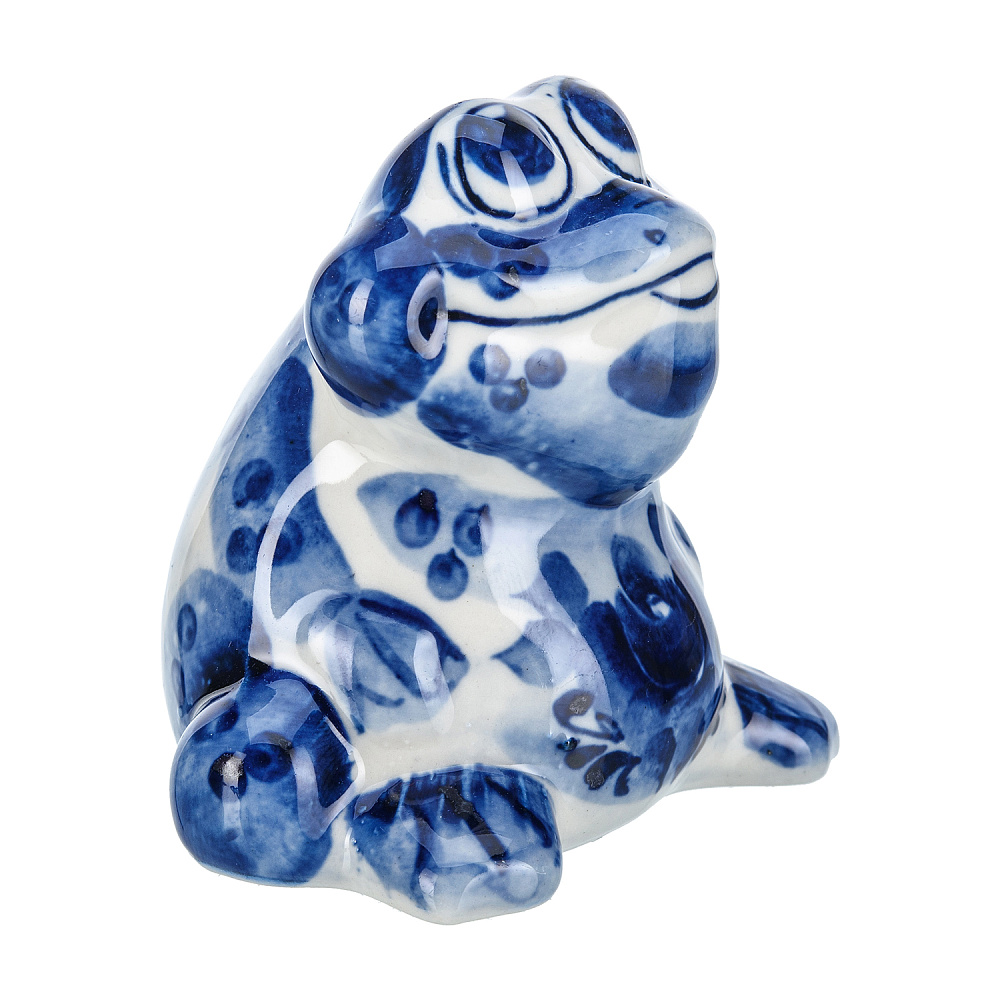 Статуэтка «Жаба». Гжель - интернет магазин Русь Велика я фото 1