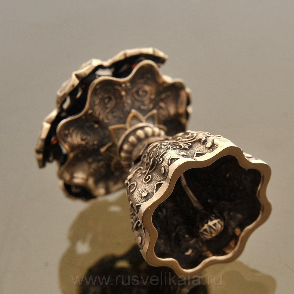 0016968  Юв.Миниатюра Колокольчик «Букет»  Бронза, Фианиты - интернет магазин Русь Велика я фото 3