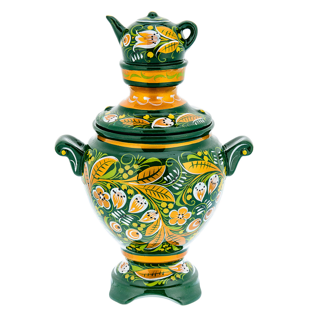 Сувенирный самовар-шкатулка «Ландыш». Хохлома - интернет магазин Русь Велика я фото 3