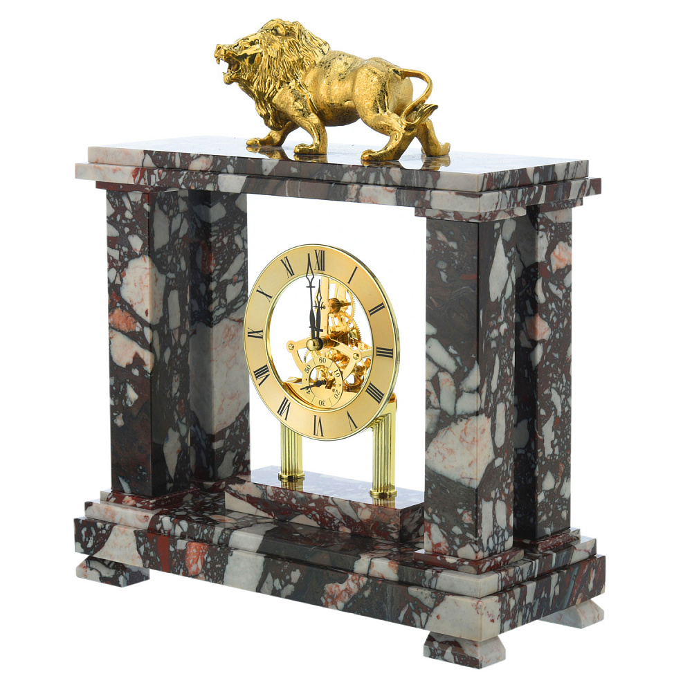 Часы настольные из камня «Лев» - интернет магазин Русь Велика я фото 2