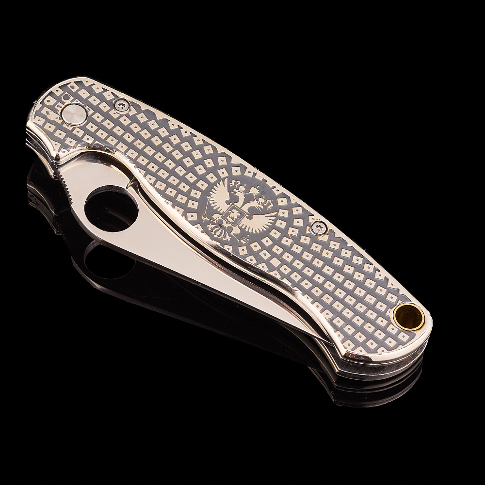 Нож сувенирный складной «Герб РФ». Златоуст - интернет магазин Русь Велика я 