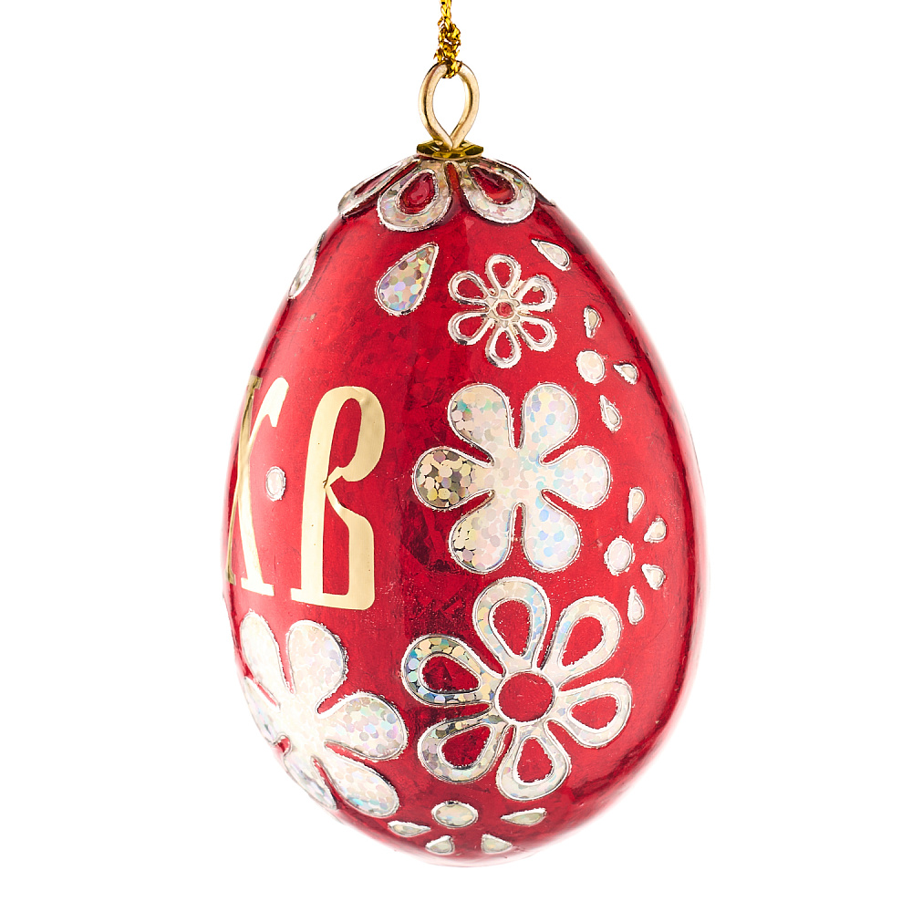 Деревянное пасхальное яйцо «ХВ» - интернет магазин Русь Велика я фото 2