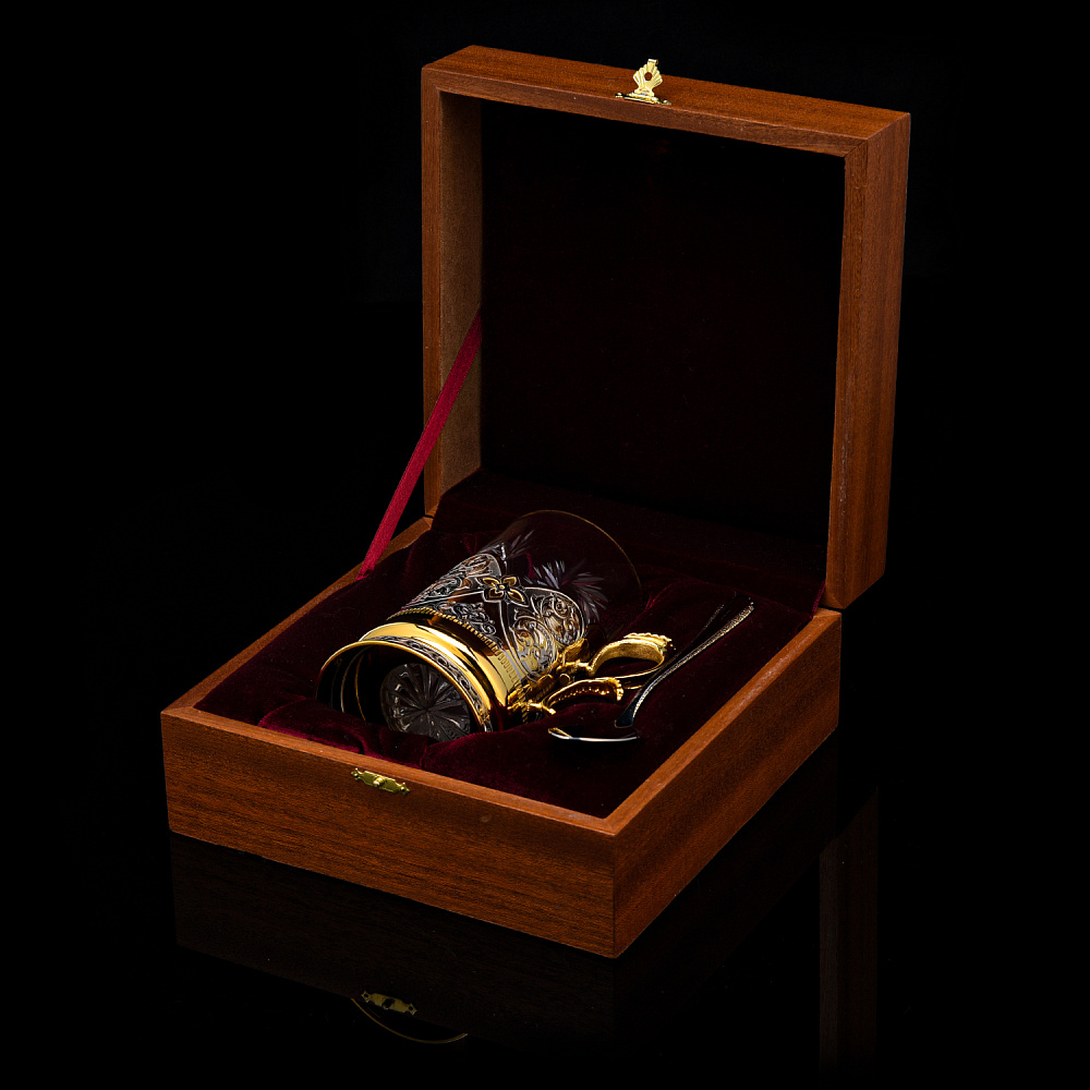 Подстаканник «Павлин». Златоуст - интернет магазин Русь Велика я фото 4