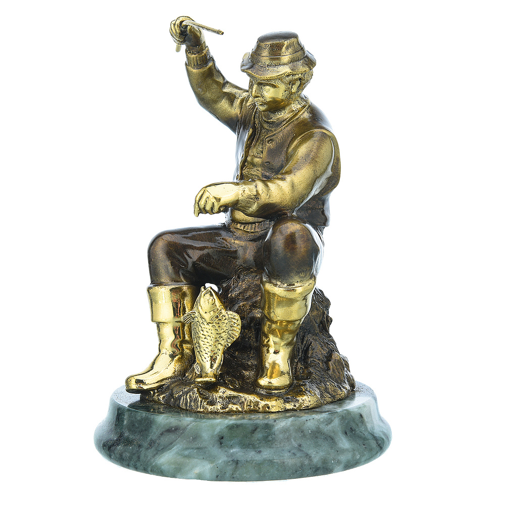 Бронзовая статуэтка «Рыбак» - интернет магазин Русь Велика я фото 1