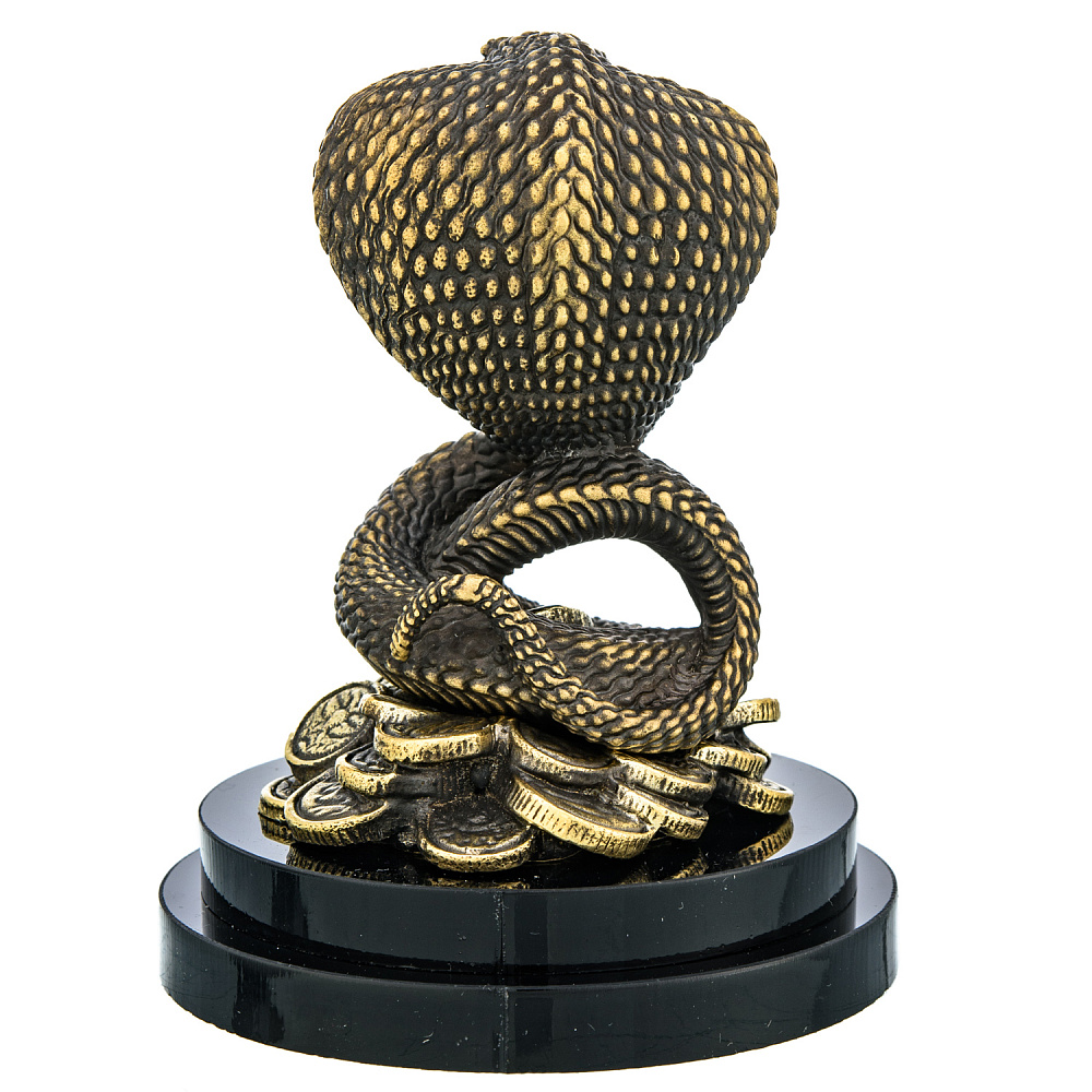 Змея Символ года 2025. Скульптура из бронзы «Королевская кобра» - интернет магазин Русь Велика я фото 2