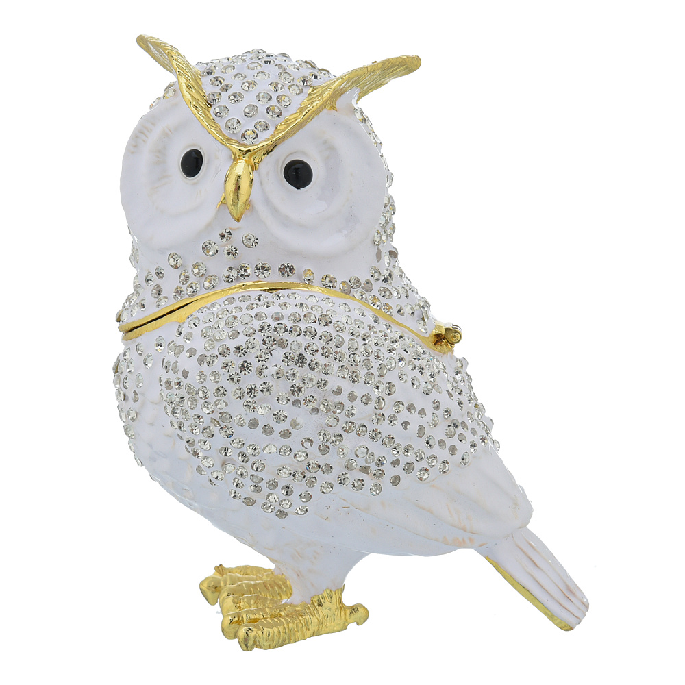 Шкатулка «Белая сова». Традиции Фаберже - интернет магазин Русь Велика я 