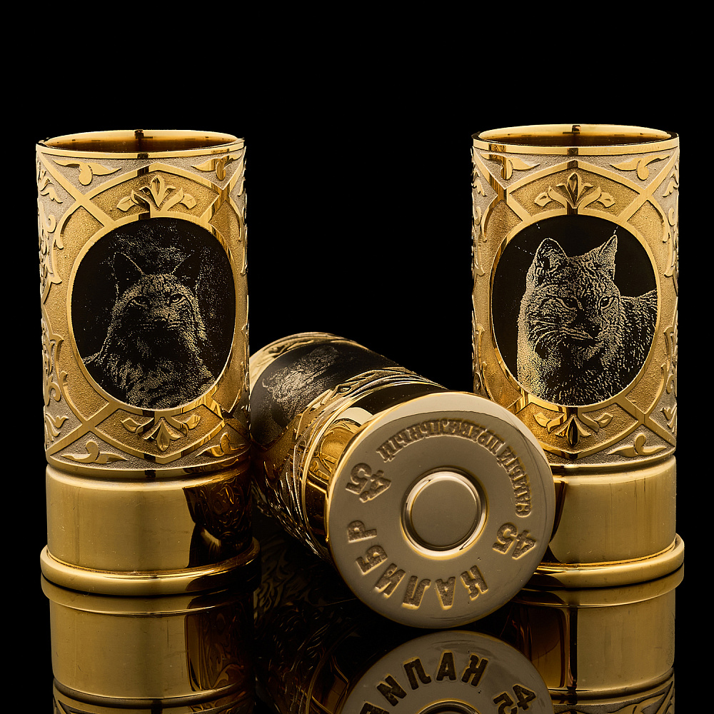 Набор стопок-гильз «Рысь». Златоуст - интернет магазин Русь Велика я фото 1