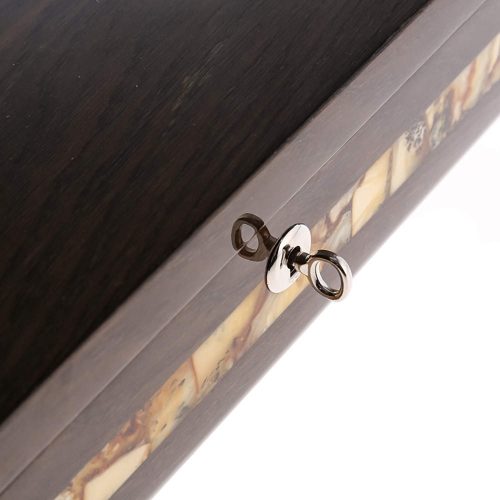 Шкатулка из мореного дуба и янтаря «Александр» - интернет магазин Русь Велика я фото 5