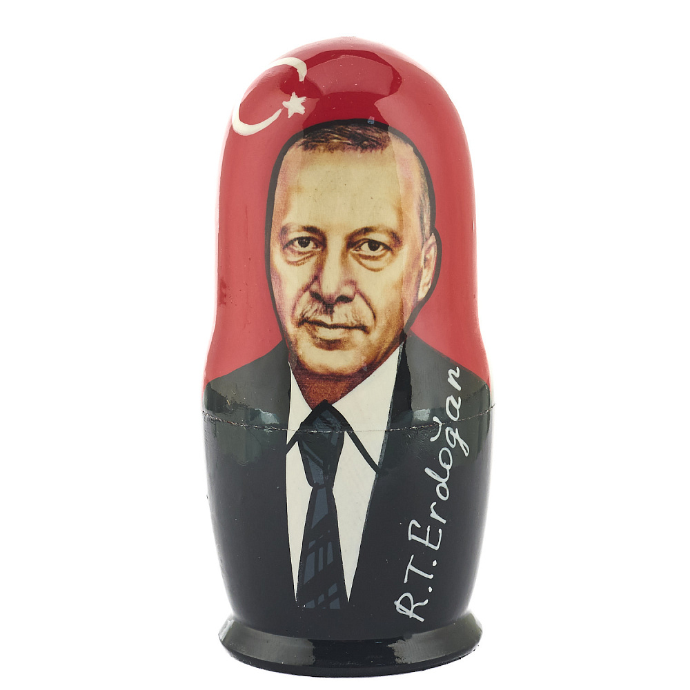 Матрешка «Вожди и политики. Эрдоган» 5 мест - интернет магазин Русь Велика я фото 1