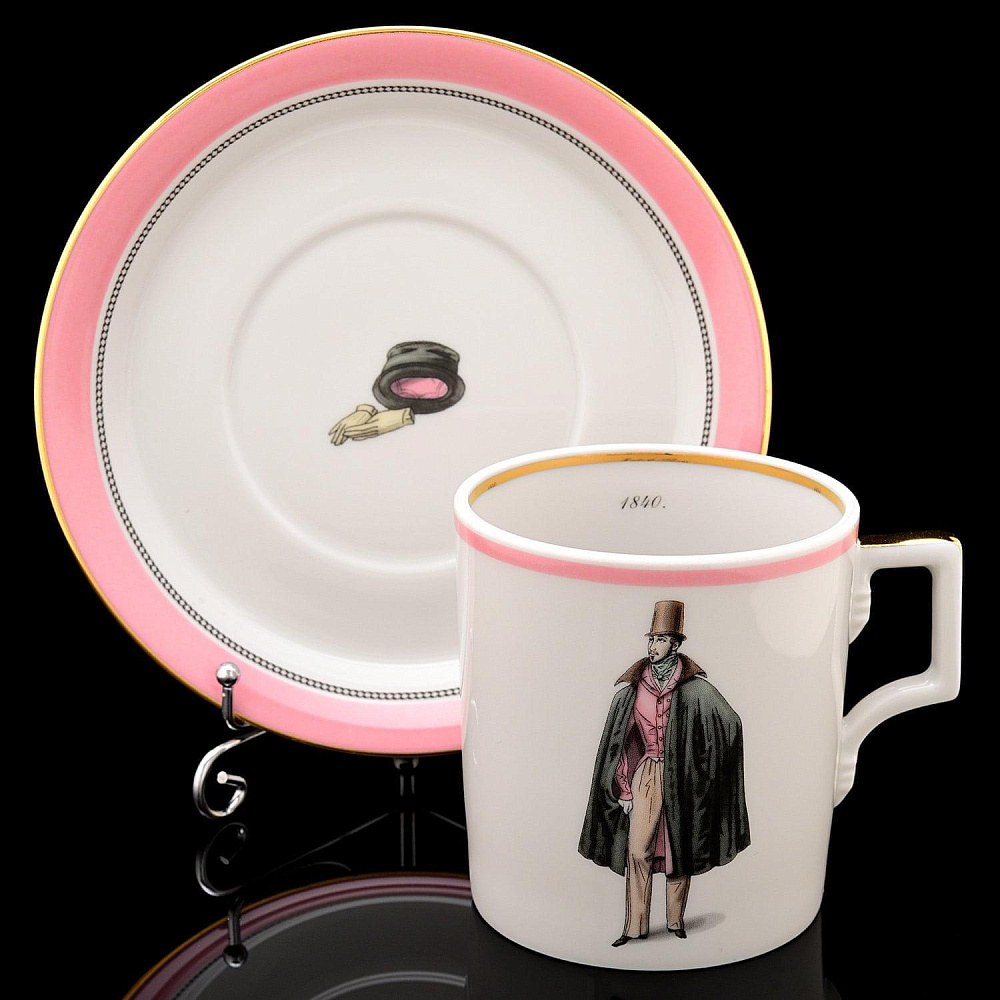 0048056/81.25657.00.1 ЛФЗ НАБОР ПОДАР.Чайный Гербовая 220мл«Modes de Paris»розовыйТН1 чайный набор - интернет магазин Русь Велика я 