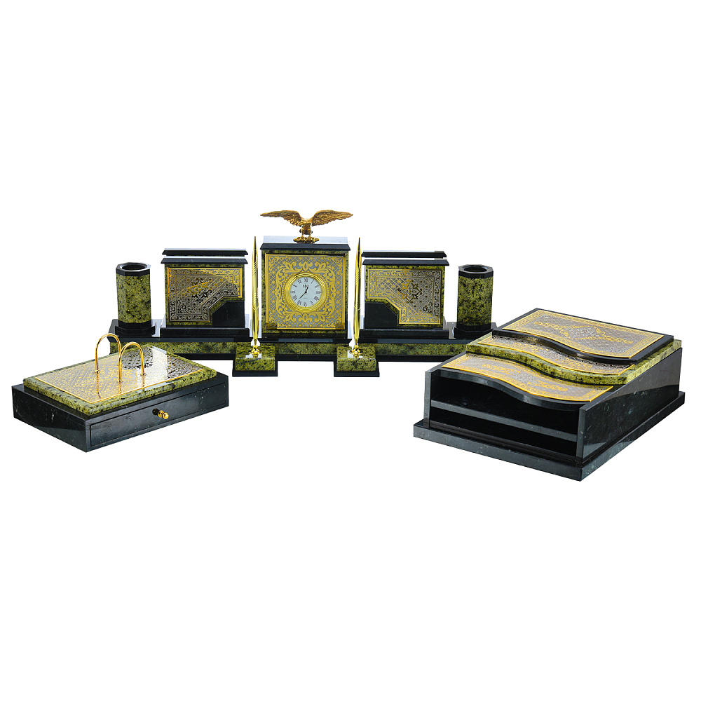 Настольный письменный набор из камня «Орел». Златоуст - интернет магазин Русь Велика я фото 2