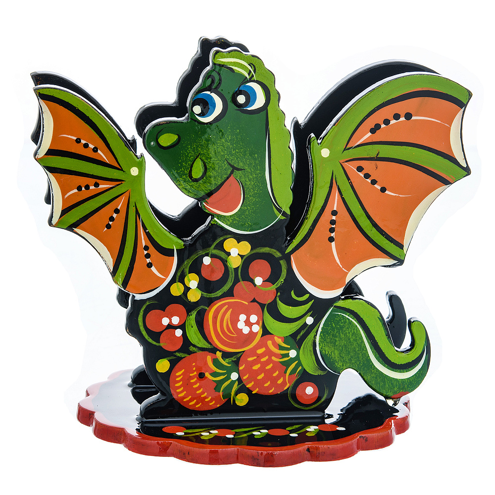 Салфетница «Дракон». Хохлома - интернет магазин Русь Велика я 