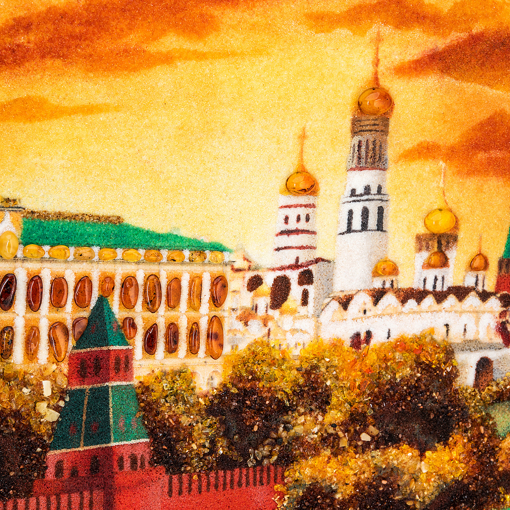 Картина янтарная «Набережная у Кремля» 60х80 см - интернет магазин Русь Велика я фото 1