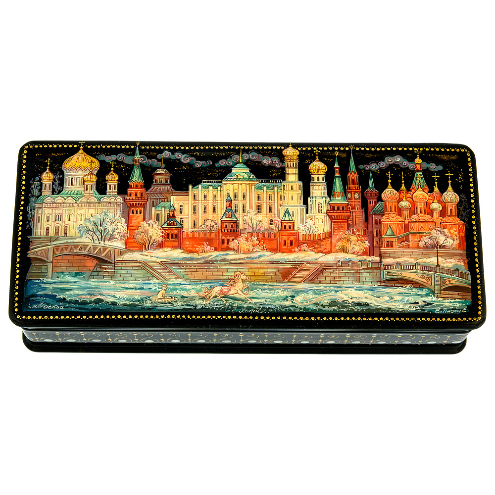 Шкатулка с художественной росписью «Москва» - интернет магазин Русь Велика я 