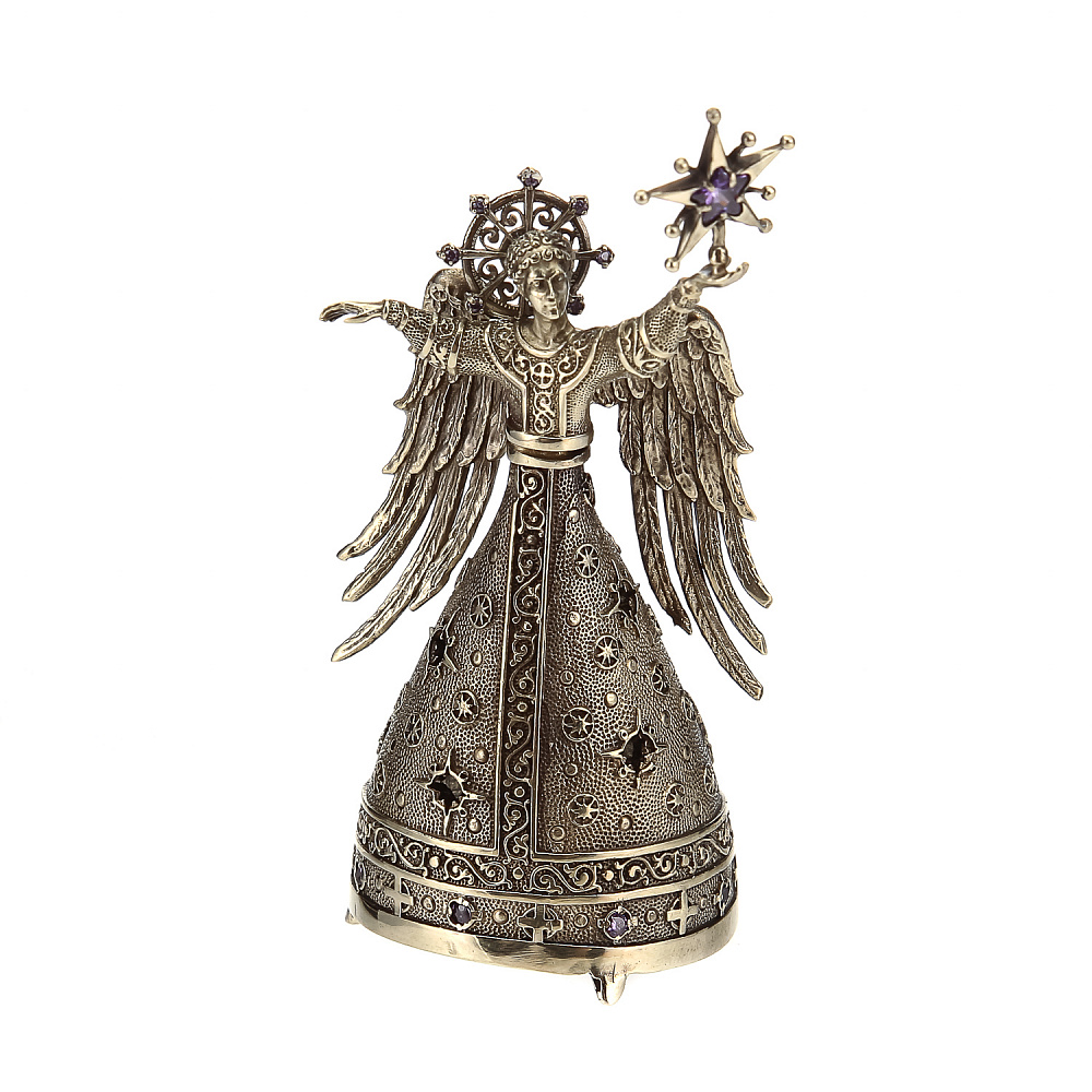 Бронзовый колокольчик «Звезда Рождества» - интернет магазин Русь Велика я 