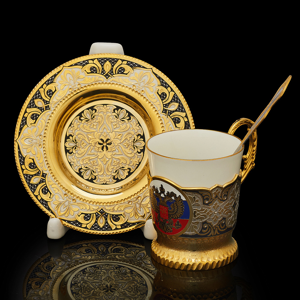 Кофейная пара «Герб РФ». Златоуст - интернет магазин Русь Велика я 