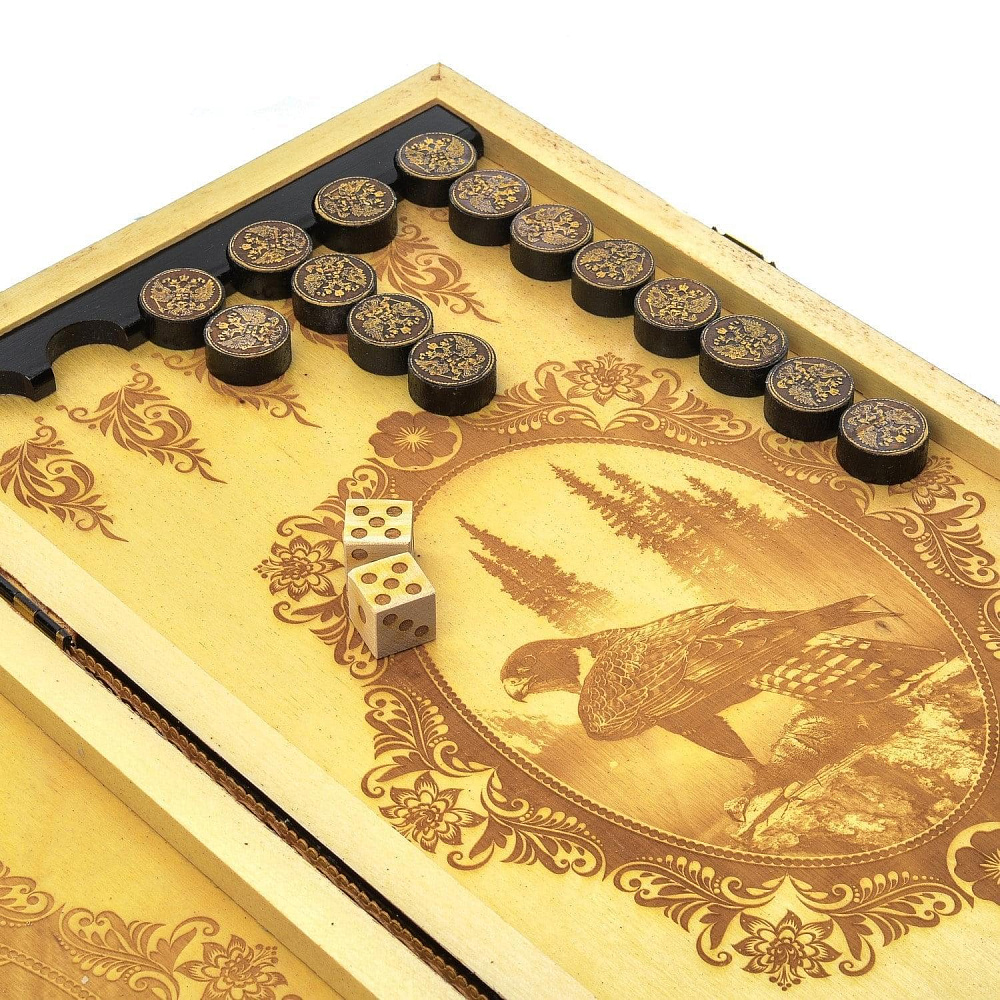 0040786/01612 Береста НАРДЫ «ГЕРБ РФ» - интернет магазин Русь Велика я фото 1