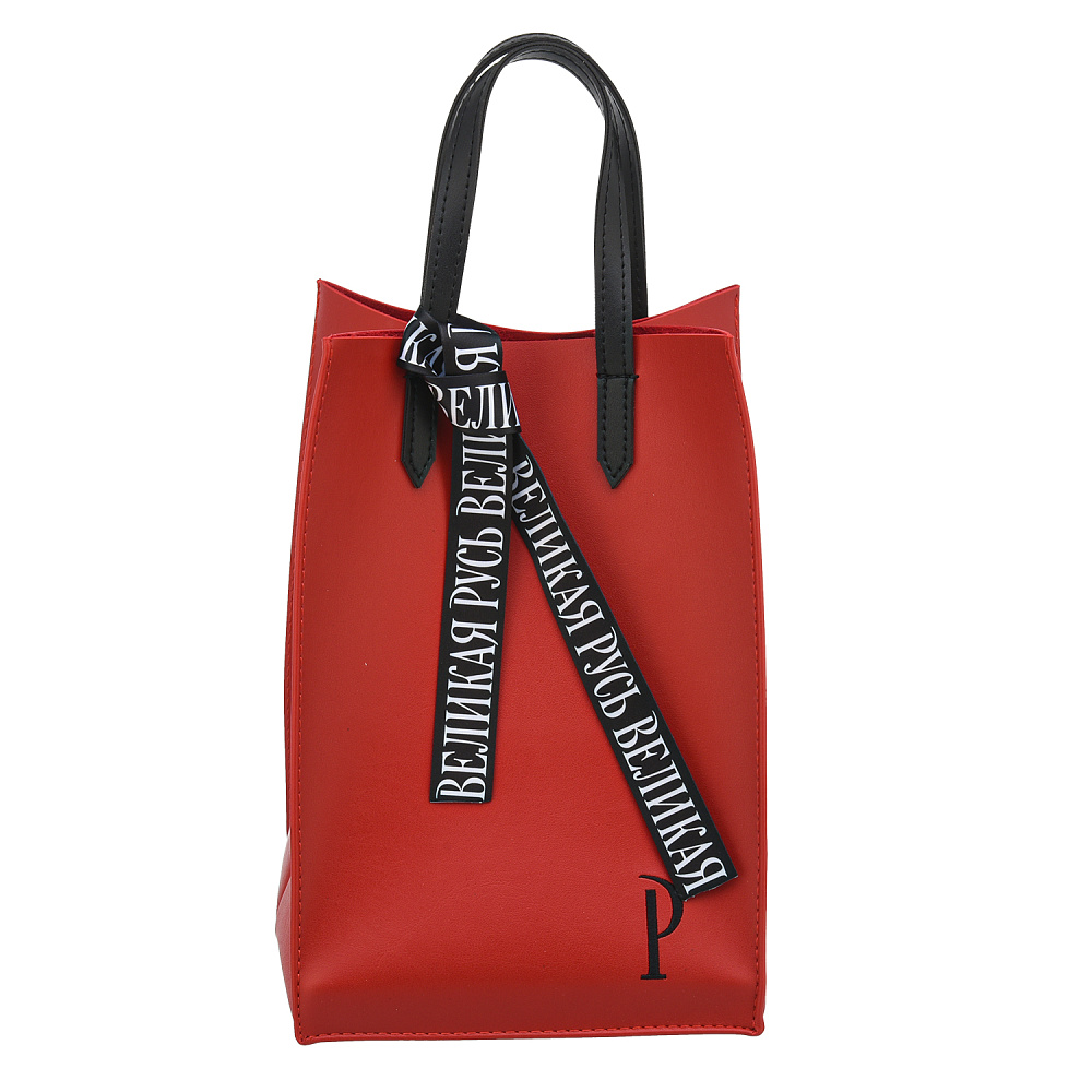 Подарочный пакет-упаковка из экокожи «Р» 18х18х26 см - интернет магазин Русь Велика я фото 1