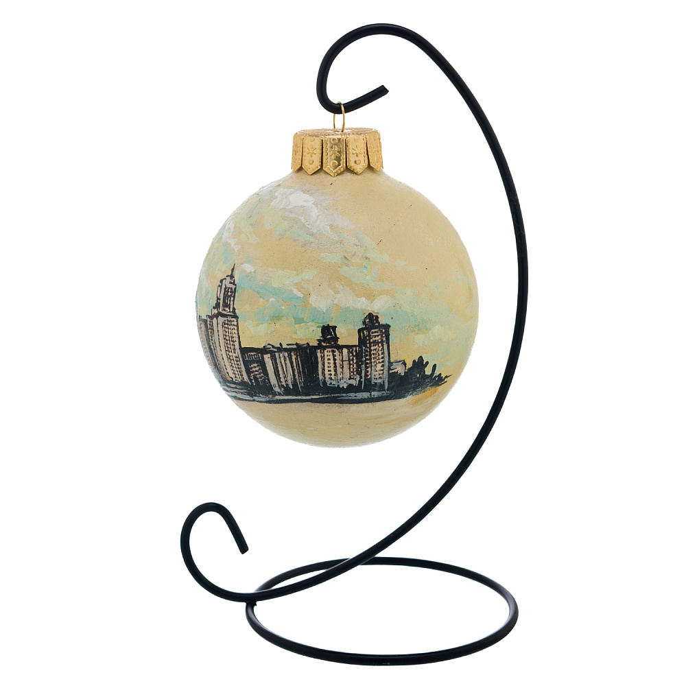 Елочный шар с ручной росписью «Москва. МГУ» - интернет магазин Русь Велика я фото 2