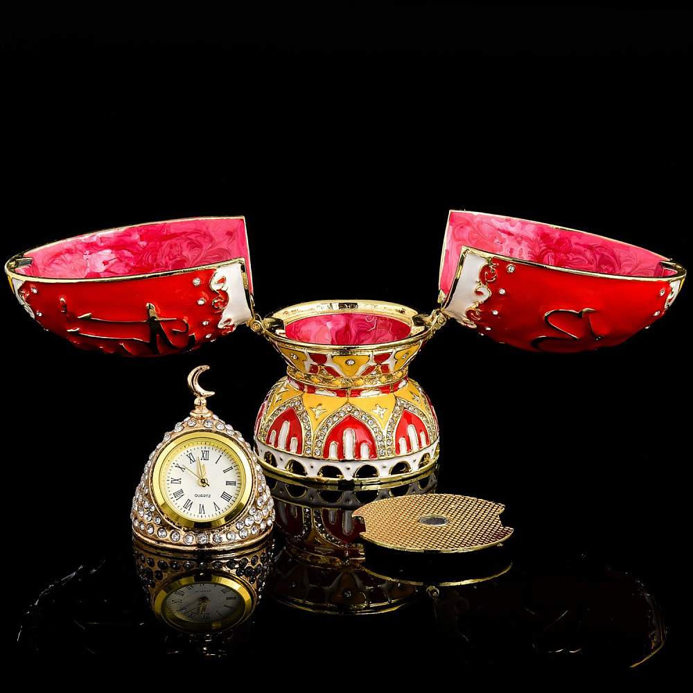 Шкатулка «Альхамдулиллах» с куполом. Традиции Фаберже - интернет магазин Русь Велика я фото 1