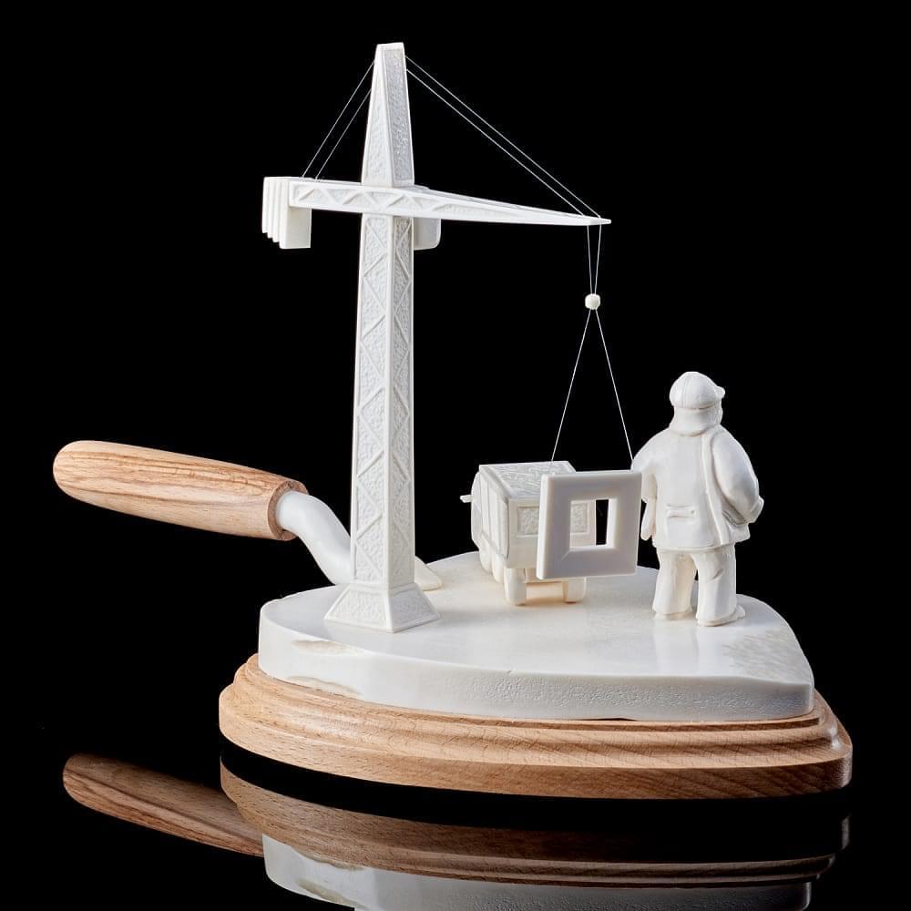 Композиция из рога лося «Строительный мастерок» - интернет магазин Русь Велика я фото 1