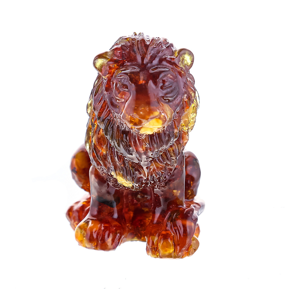 Янтарная статуэтка «Лев» - интернет магазин Русь Велика я фото 2