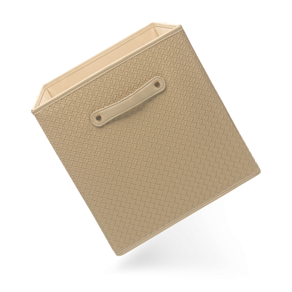 Органайзер из кожи для хранения вещей бежевый 31х31х31 см - интернет магазин Русь Велика я фото 4