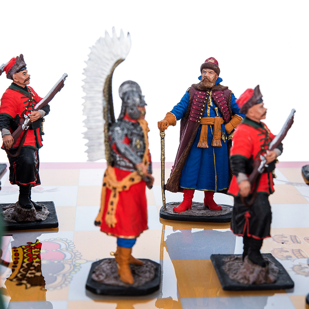 Шахматы с оловянными фигурами «Стрельцы» 32х32 см - интернет магазин Русь Велика я фото 6