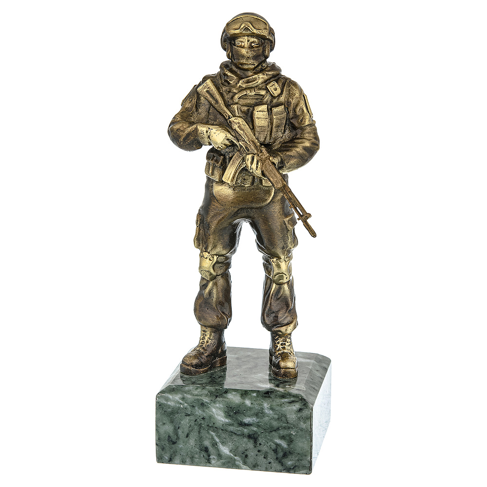 Бронзовая статуэтка «Солдат России» - интернет магазин Русь Велика я фото 1