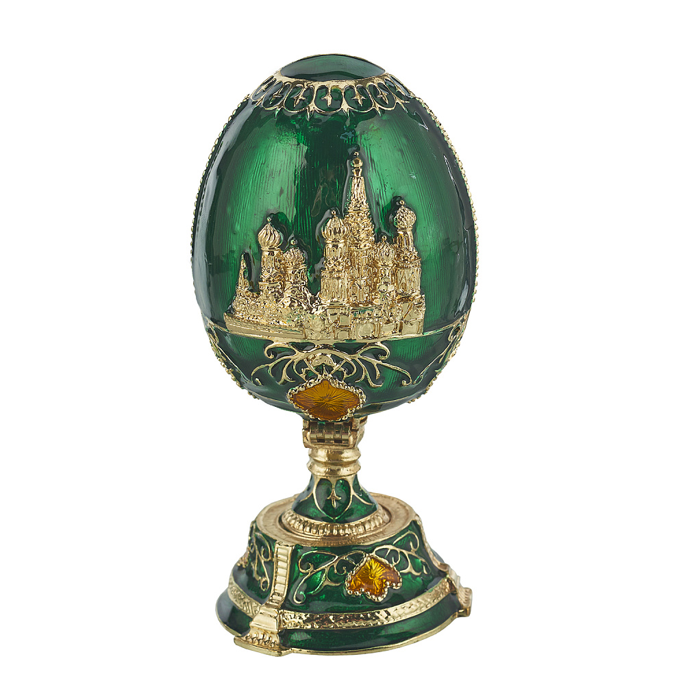 Пасхальное яйцо-шкатулка «Храм Василия Блаженного». Традиции Фаберже - интернет магазин Русь Велика я 