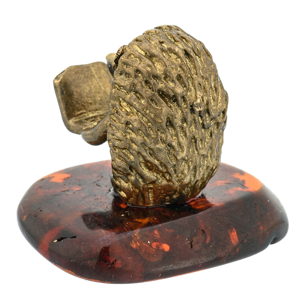 Статуэтка с янтарем «Ежик с ноутбуком» - интернет магазин Русь Велика я фото 3