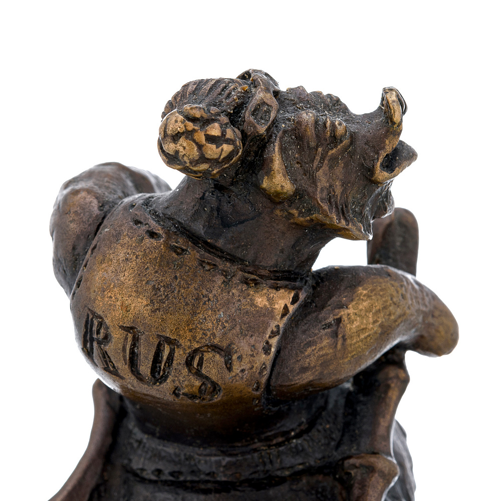 Бронзовая статуэтка «Мишка-лыжник» - интернет магазин Русь Велика я фото 4