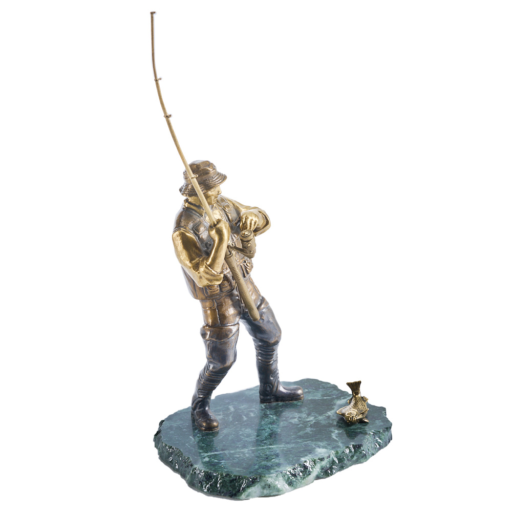 Бронзовая статуэтка «Рыбак» - интернет магазин Русь Велика я фото 1