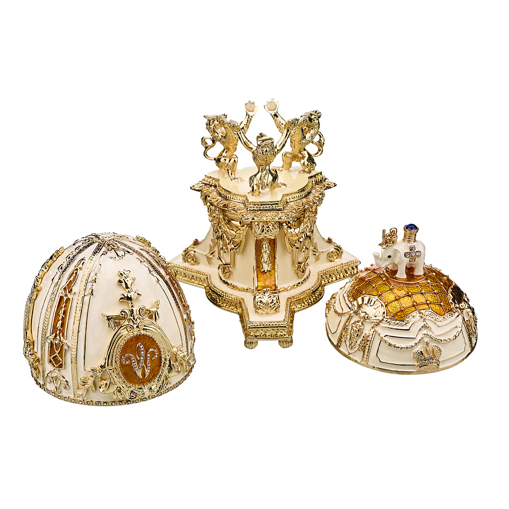 Пасхальное яйцо-шкатулка «Царское». Традиции Фаберже - интернет магазин Русь Велика я фото 2