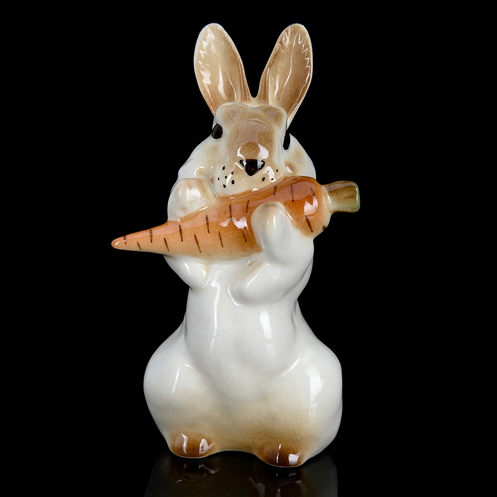 Статуэтка «Заяц с морковкой». ИФЗ - интернет магазин Русь Велика я фото 1
