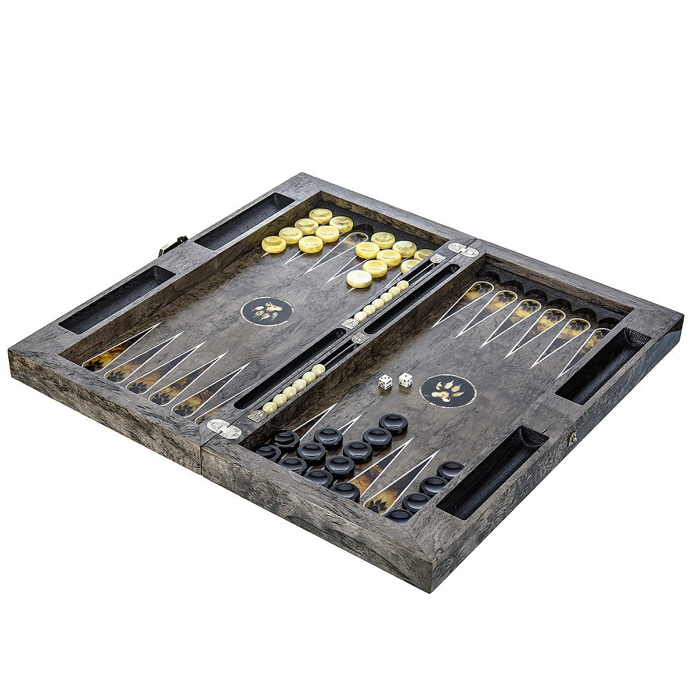 Нарды янтарные «Волк» 52х27 см - интернет магазин Русь Велика я фото 3