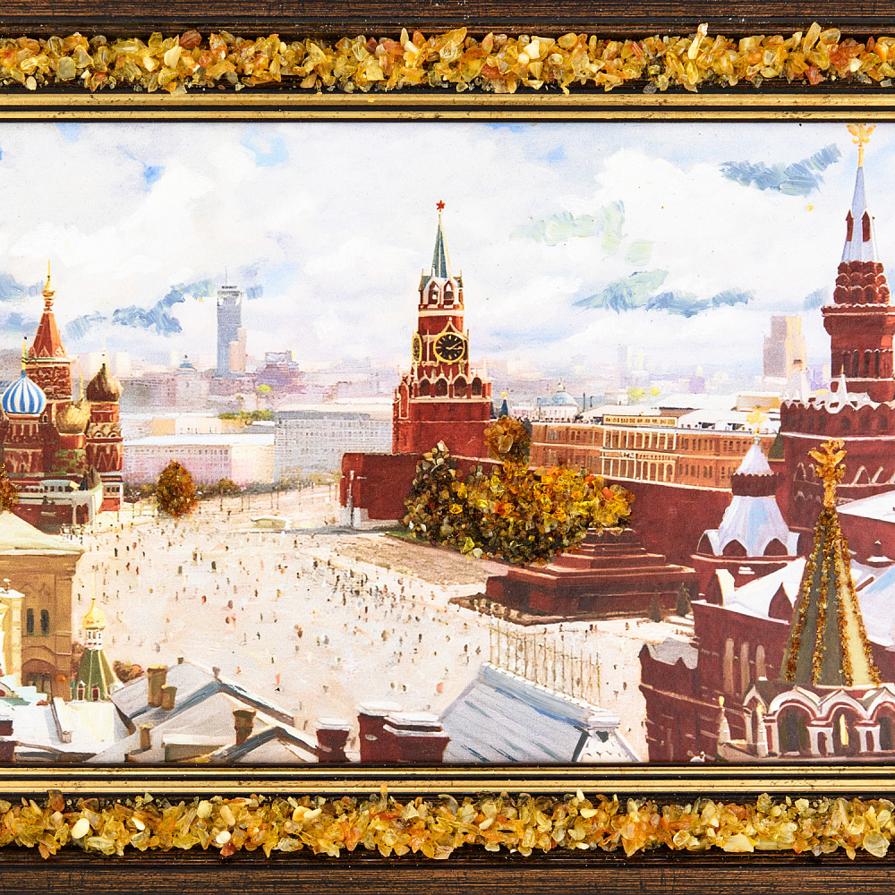 Картина янтарная «Красная площадь» 24х15 см - интернет магазин Русь Велика я фото 2