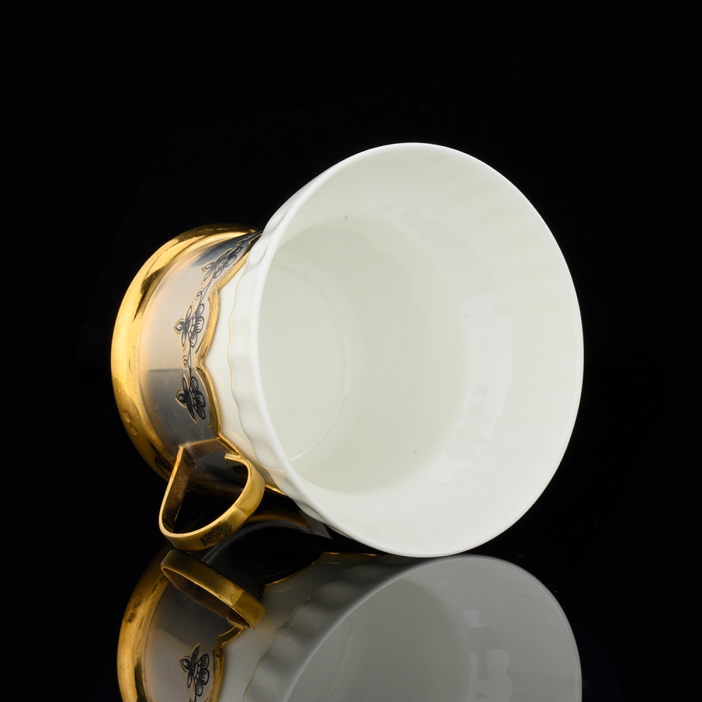 Чашка чайная «Астра» из серебра 925* - интернет магазин Русь Велика я фото 1