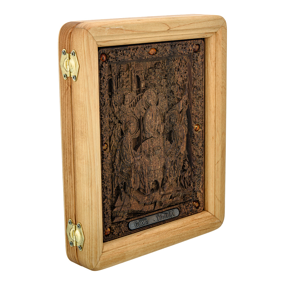 Икона в киоте «Троица» 26х21 см - интернет магазин Русь Велика я фото 2