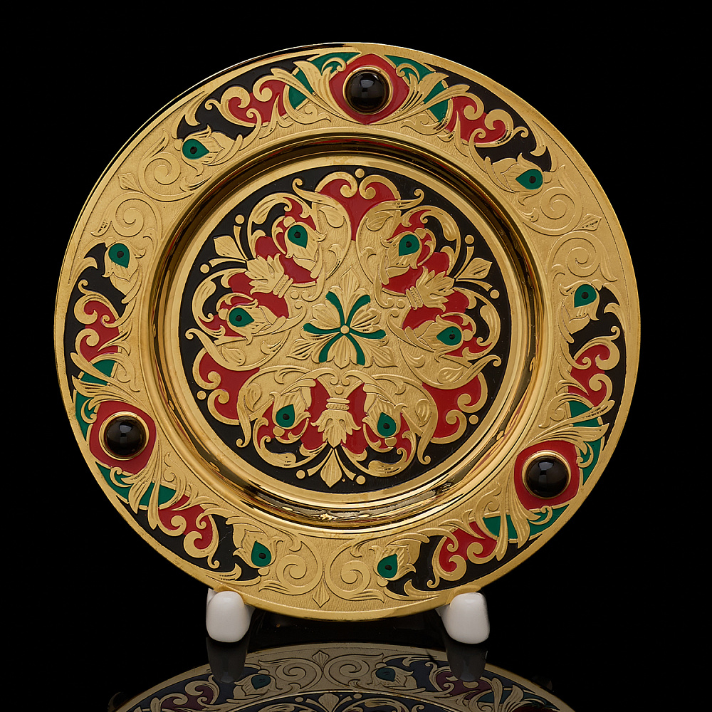 Самовар с сервизом на 6 персон «Золотая хохлома». Златоуст - интернет магазин Русь Велика я фото 6