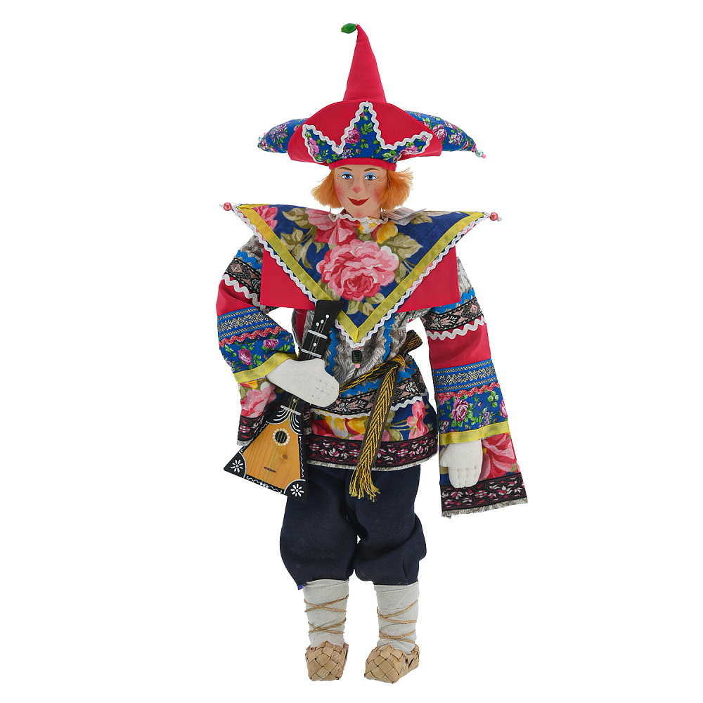 Коллекционная кукла ручной работы «Скоморох» - интернет магазин Русь Велика я 